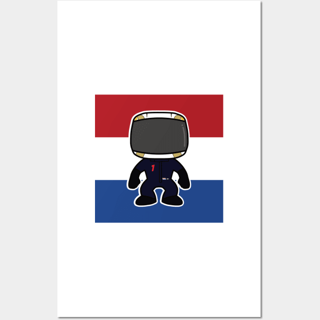 Max Verstappen Custom Bobblehead - 2022 Season Flag Edition Wall Art by GreazyL